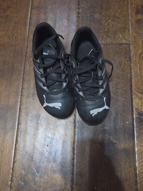 Puma Black Soccer/Cleat Shoes with White Logo